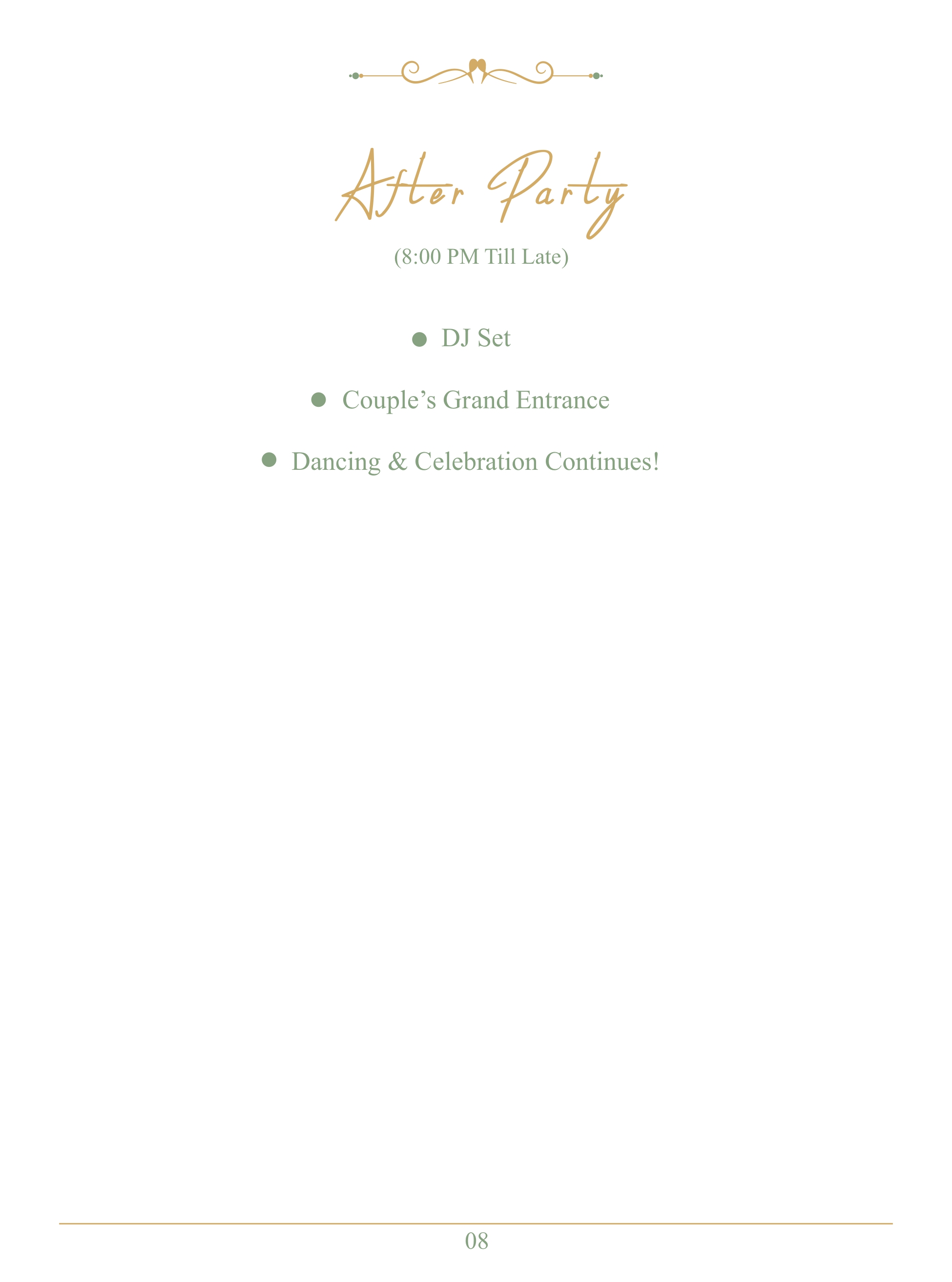 Wedding Program Page 9